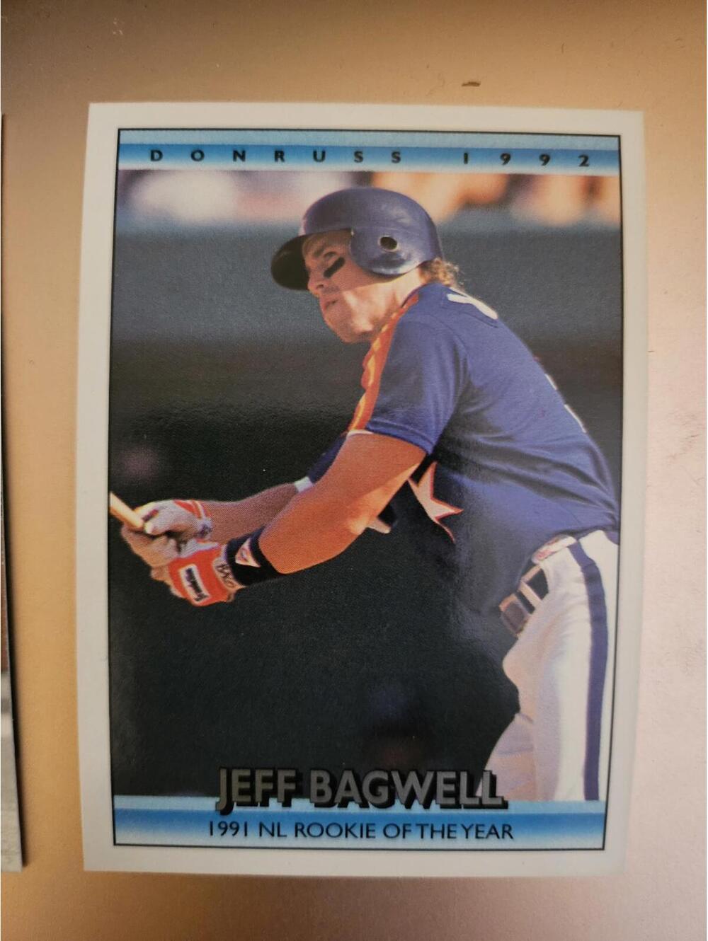 JEFF BAGWELL (Houston Astros) 1992 DONRUSS 1991 NL ROOKIE OF THE YEAR CARD #BC6